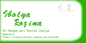 ibolya rozina business card